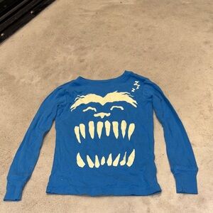 Boys Size 8 Blue Monster Long Sleeve Tee